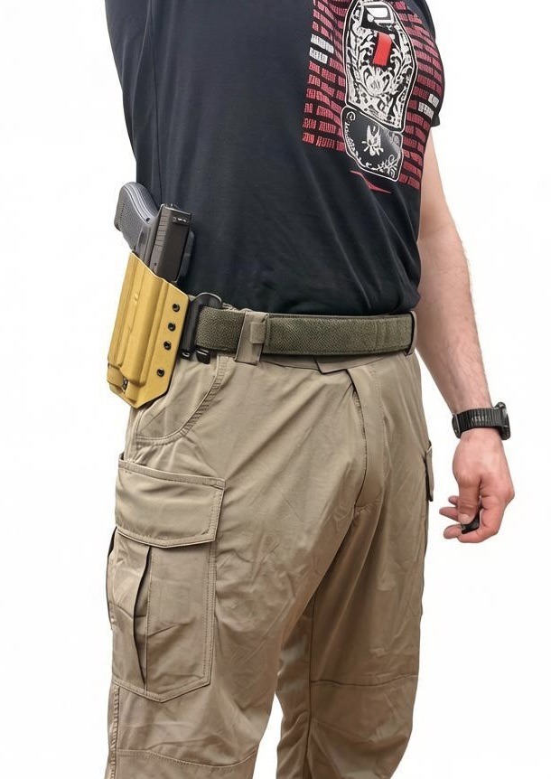 Кобура Glock 17/19/МПЛ/ПЛК поясная с фонарем Olight Baldr PRO Tactical Warrior